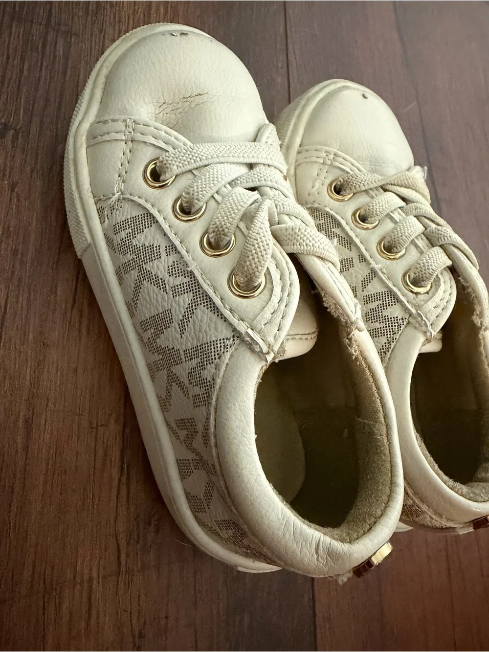 Michael Kors Baby Lace-Up Casual Sneakers in Cream